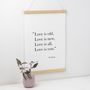 Love Is Old, Love Is New Lyric Print, thumbnail 3 of 7