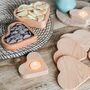 Set Of Four Wooden Love Heart Coasters, thumbnail 4 of 7