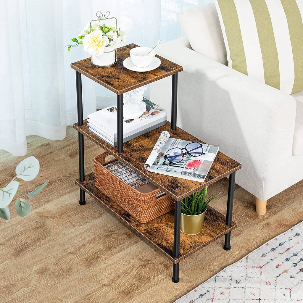 Metal narrow store side table