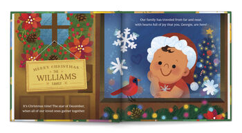 Personalised Children's Book, Baby's First Christmas With Family, 4 of 12