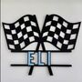 Personalised Racing Checkered Flag With Name, thumbnail 3 of 4