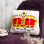 Coronation Crown Easy Cushion Cover Knitting Kit, thumbnail 1 of 9