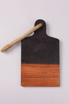 G Decor Black Marble And Wood Chopping Board, 3 of 6
