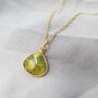 18k Gold Vermeil Plated Peridot Birthstone Necklace, thumbnail 1 of 4