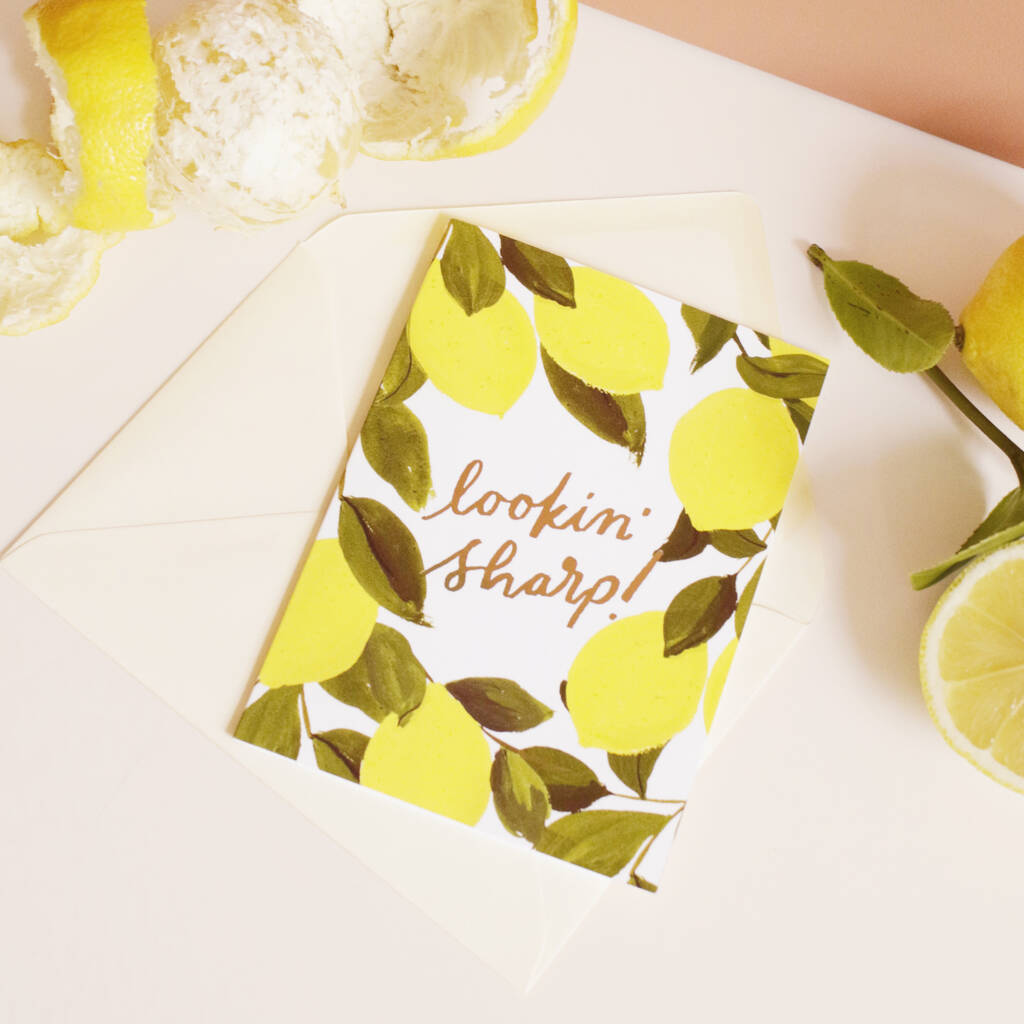 Looking Sharp! Lemon Valentine's Card By Annie Dornan-Smith Design