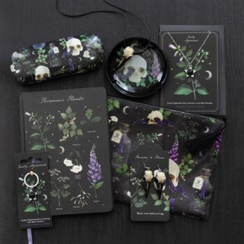 Gothic Skull Print Makeup Bag – Spooky Toiletry Pouch, 3 of 3