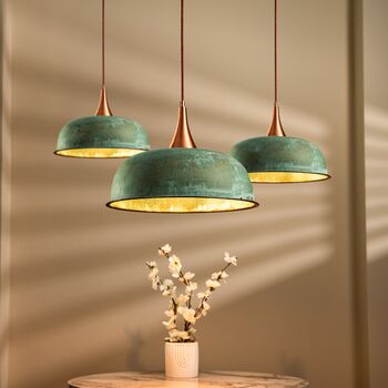 Patina Copper Pendant Light Shades With Customized Copper Assembly Parts *Copper Fixtures Included*, 4 of 6