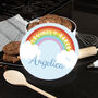 Personalised Rainbow Circle Cake Tin, thumbnail 1 of 6