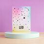 Leo Star Sign Constellation Birthday Card, thumbnail 1 of 7