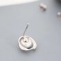 Genuine Pearl And Mobius Circle Stud Earrings, thumbnail 5 of 12