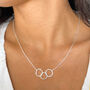 30th Birthday Sterling Silver Linked Circles Necklace, thumbnail 2 of 11