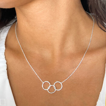 30th Birthday Sterling Silver Linked Circles Necklace, 2 of 11