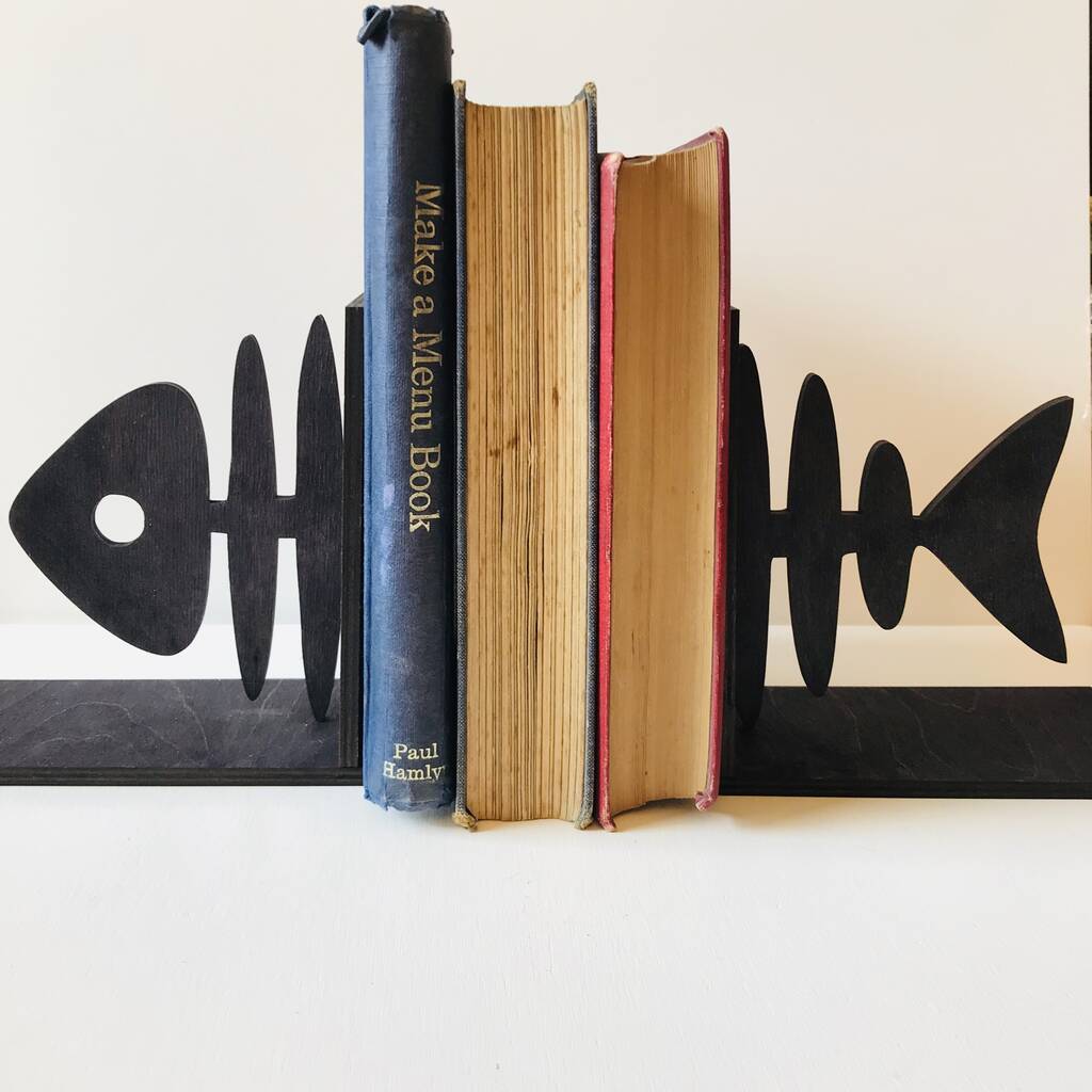 Fish Skeleton Bookends By Natural Gift Store