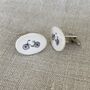 Bicycle Cufflinks ~ Ceramic, thumbnail 4 of 5