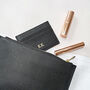 Personalised Black Leather Card Holder, thumbnail 4 of 5