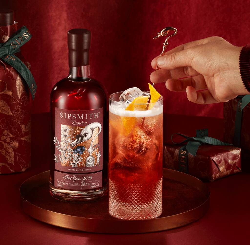 Sipsmith Sloe Gin Gift Set With Stirrer, 1 of 4