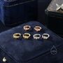 Sterling Silver Star Constellation Ab Cz Hoop Earrings, thumbnail 2 of 9