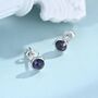 Sterling Silver Dark Iolite Stud Earrings, thumbnail 1 of 11