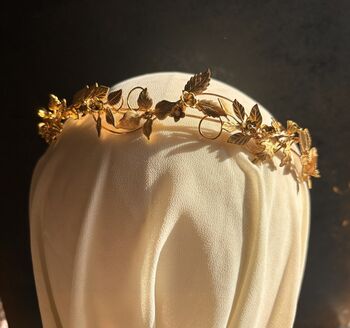 The Ita Headband Floral Delicate Hair Vine Bridal Hairpiece, 5 of 10