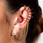 Designer Art Deco Halo Studs In 18ct Gold Vermeil, thumbnail 2 of 4