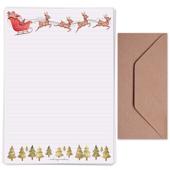 A4 Letter Writing Paper With Christmas Santa Sleigh, 5 of 6