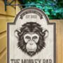 Monkey Bar Personalised Home Pub Sign Man Cave Sign, thumbnail 1 of 9