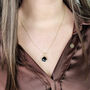 18ct Gold Plated Black Onyx Pendant Necklace, thumbnail 2 of 5
