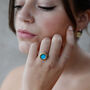 Small Round Turquoise Blue Lagoon Adjustable Ring, thumbnail 1 of 6