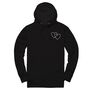 Personalised Initial Double Heart Unisex Hoodie With Initial On Sleeve, thumbnail 3 of 11