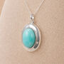 Personalised Sterling Silver Amazonite Gemstone Photo Locket Necklace, thumbnail 1 of 6