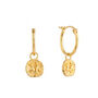 18ct Gold Plated Star Sign Charm Hoop Earrings, thumbnail 11 of 12