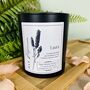 July Delphinium Birth Flower Personalised Candle, thumbnail 4 of 11