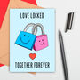 Romantic Large Size Love Lock Card, thumbnail 1 of 2