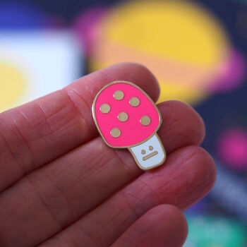 Toadstool Enamel Brooch, 8 of 12