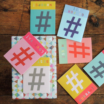 Mini Happy Birthday Hashtag Card, 5 of 5