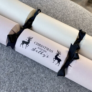 Personalised Illustrated Stags Christmas Crackers, 3 of 3