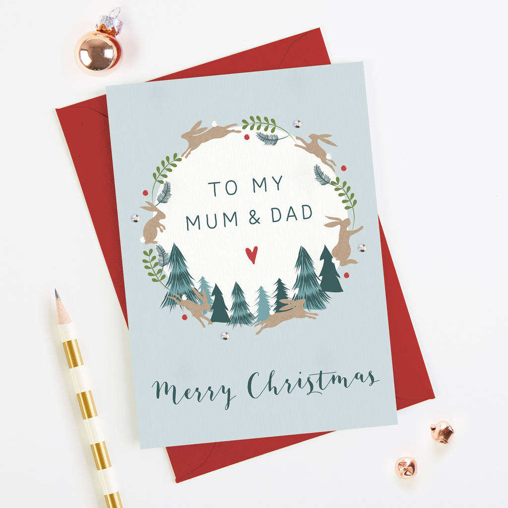 Mum And Dad Christmas Card By LOOM Weddings  notonthehighstreet.com