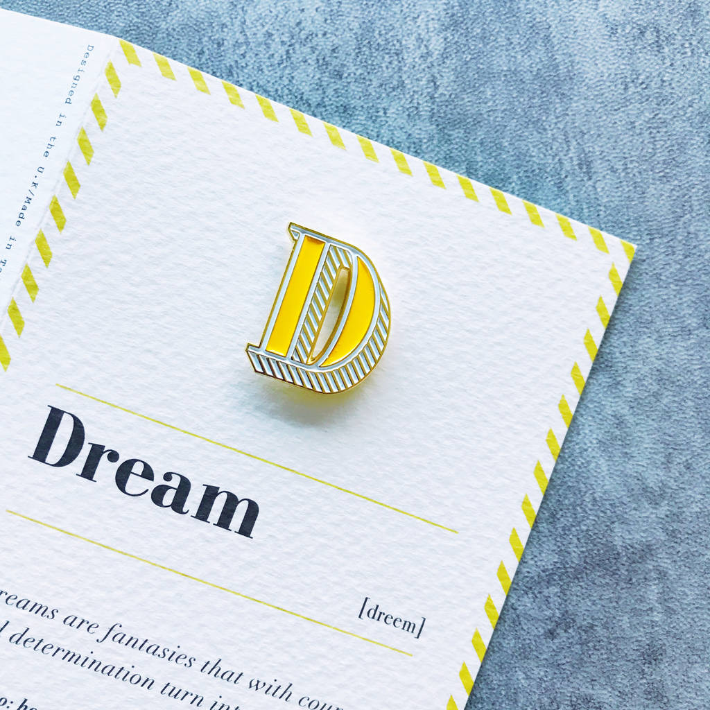 D Is For Dream Pin Badge And Card, 1 of 5