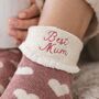 Personalised Best Mum Heart Soft Cosy Socks, thumbnail 2 of 5