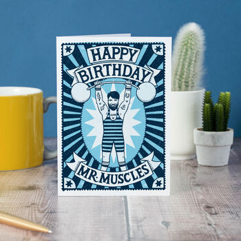 Muscle Man Birthday Card, 5 of 5
