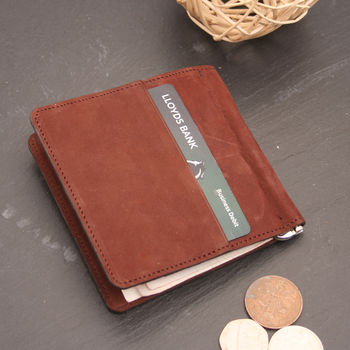 Personalised Hand Made Leather Wallet In Brown, 6 of 8