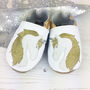 Personalised Metallic Unicorn Baby Shoes, thumbnail 1 of 5