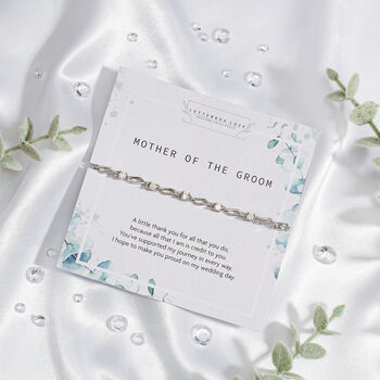 Mother Of The Groom From Son Silver Twist Bracelet, 3 of 6