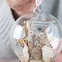 Personalised 3D Wooden Bunny Family Easter Bauble, thumbnail 5 of 7