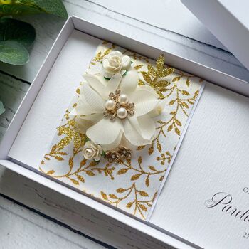 Handmade Wedding Money Wallet, Gold, 5 of 5