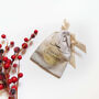 'Merry Christmas' Reusable Handmade Beige / Gold Pouch, thumbnail 2 of 8