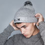 Personalised Initials Pom Pom Beanie Hat, thumbnail 3 of 4