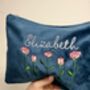 Personalised Velvet Roses Make Up Bag, thumbnail 2 of 4