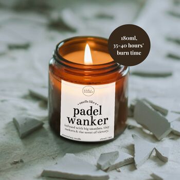 Padel Wanker Candle, Funny Padel Player Gifts, 2 of 12