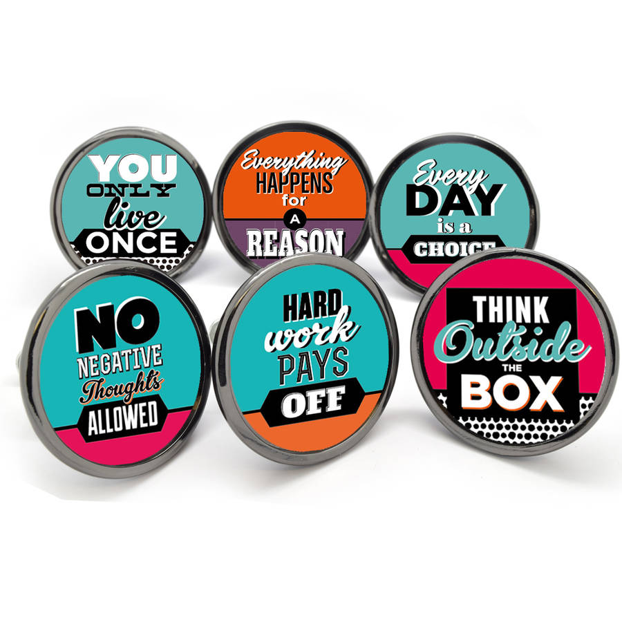 inspirational sayings quotes cupboard door knobs by pushka home ...